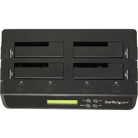 StarTech.com 4-Bay Hard Drive Duplicator and Eraser, Standalone HDD/SSD Cloner and Disk Eraser, USB 3.0 / eSATA to SATA Docking Station