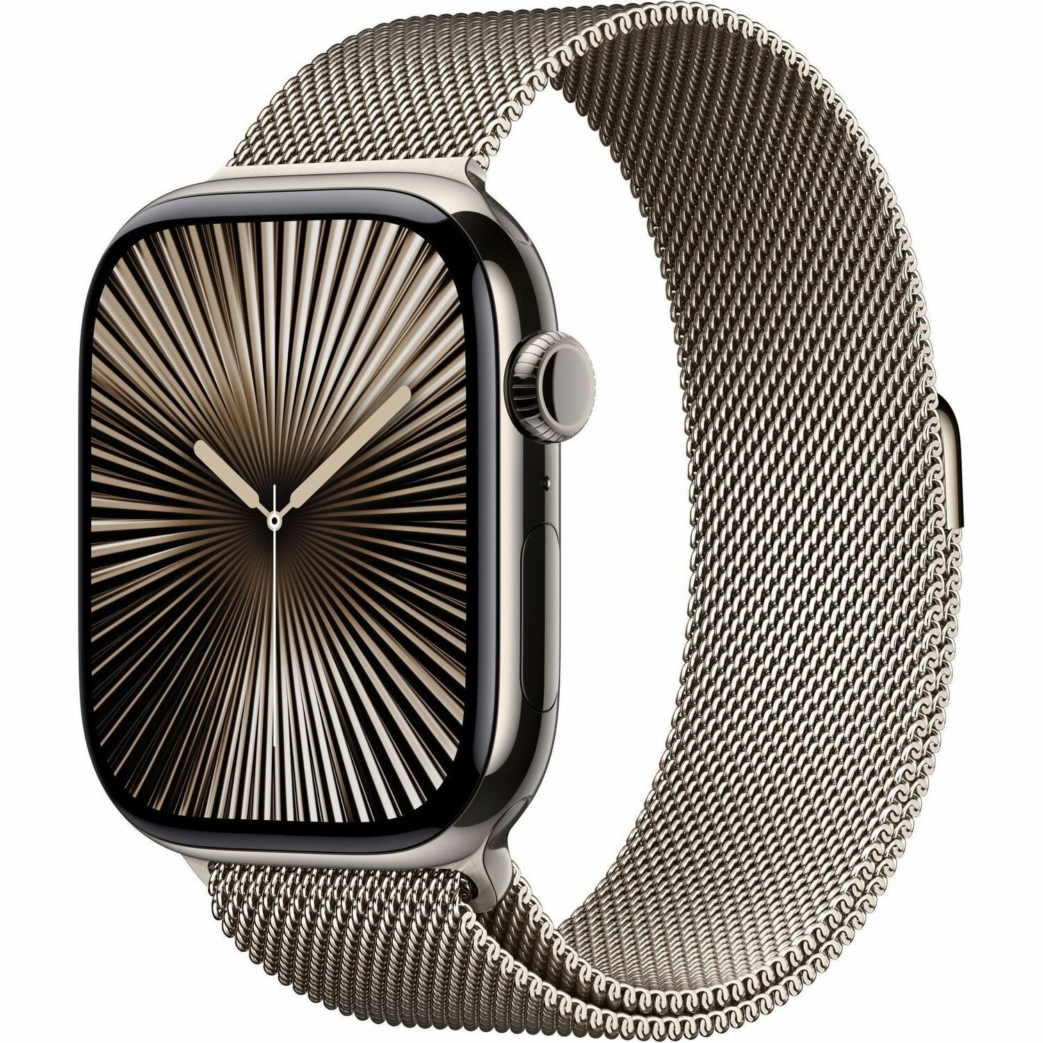 Apple Watch Series 10 Smart Watch - 46 mm Case Height - 39 mm Case Width - Natural Case Color - Natural Band Color - Titanium Case Material - Wireless LAN - LTE, UMTS