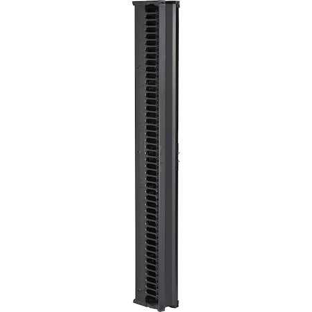 Black Box Vertical IT Rackmount Cable Manager - 45U x 6"W, Single-Sided, Black