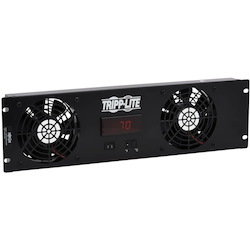 Eaton Tripp Lite Series 3U Digital Temperature Sensor with 2 12VDC Extra-Quiet Fans, Blanking Panel, LCD