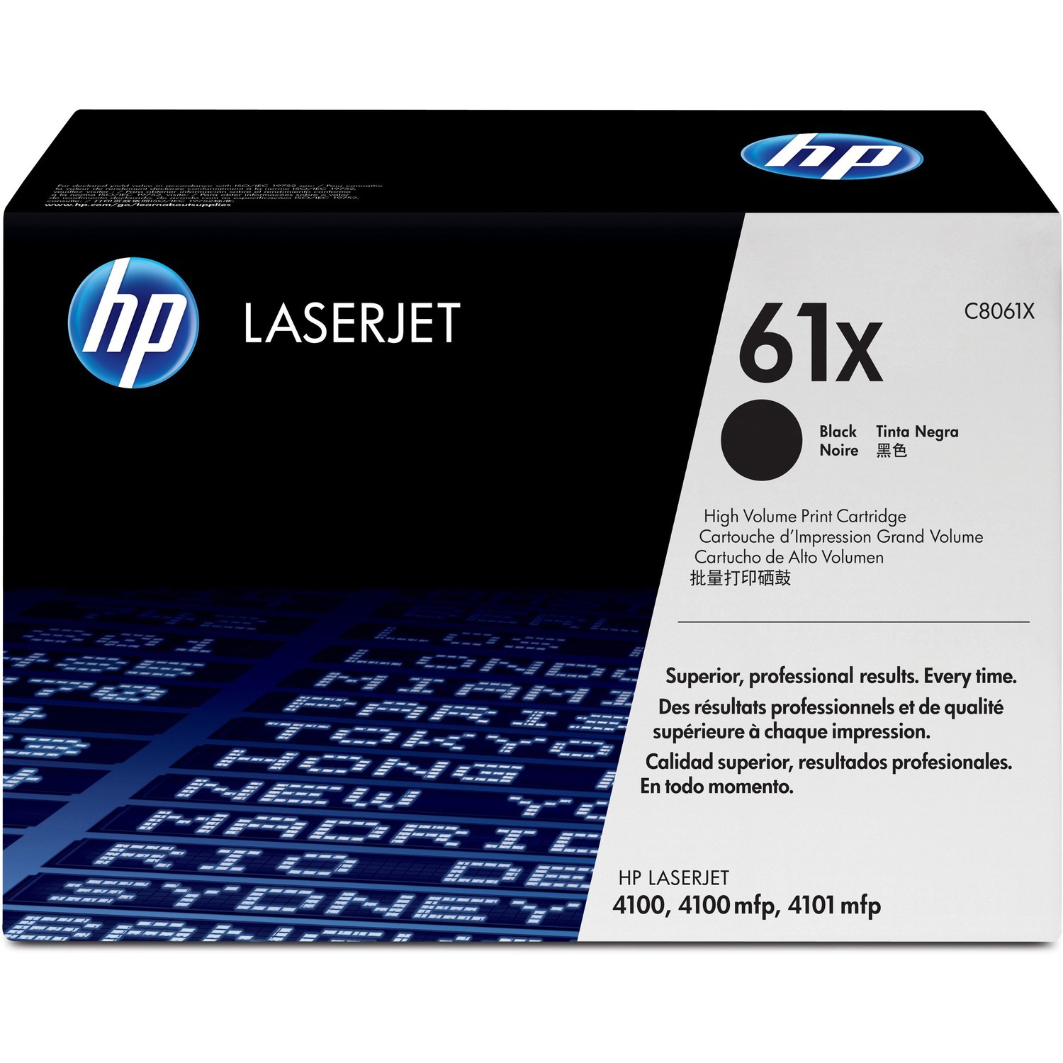 HP 61X Original Laser Toner Cartridge - Black - 1 Each