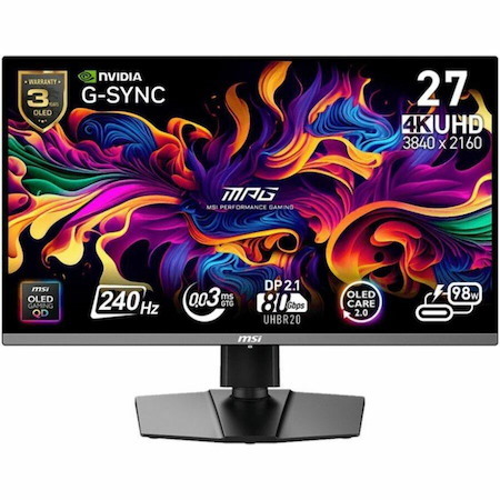 MSI MPG 322URX QD-OLED UHD 240Hz 27 inch Gaming Monitor
