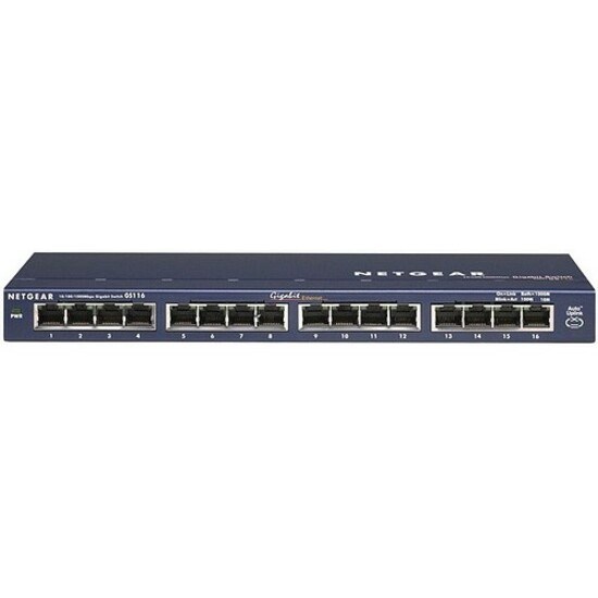 Netgear ProSafe GS116 16 Ports Ethernet Switch - Gigabit Ethernet - 10/100/1000Base-T