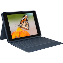 Logitech Rugged Combo 3 iPad® Keyboard Case with Smart Connector for iPad (7th, 8th, and 9th generation) - Classic Blue