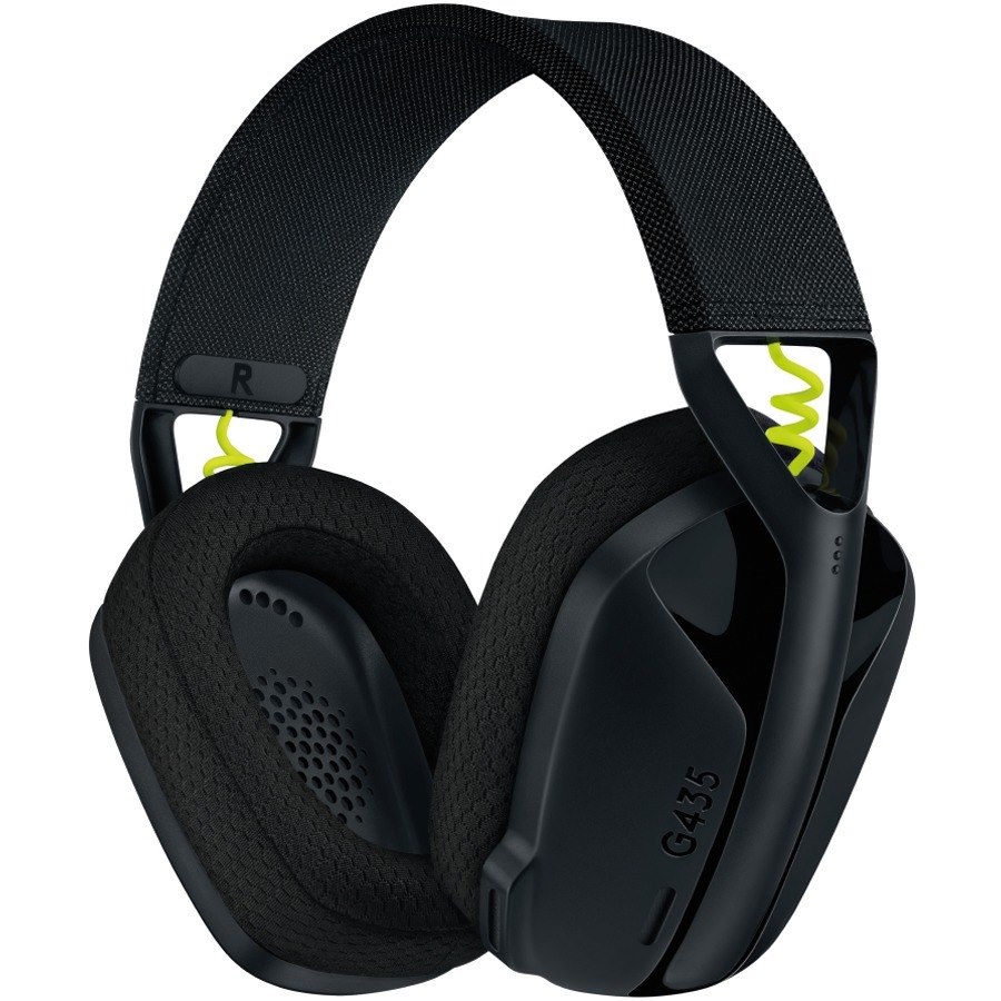 Logitech G435 Wireless Over-the-head Stereo Gaming Headset - Black, Neon Yellow