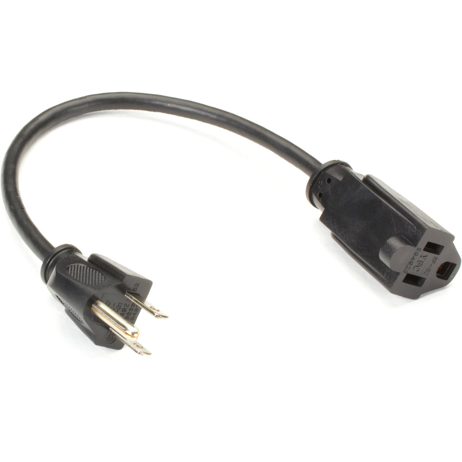 Black Box Mini Power Cord - 18AWG, NEMA 5-15P to NEMA 5-15R