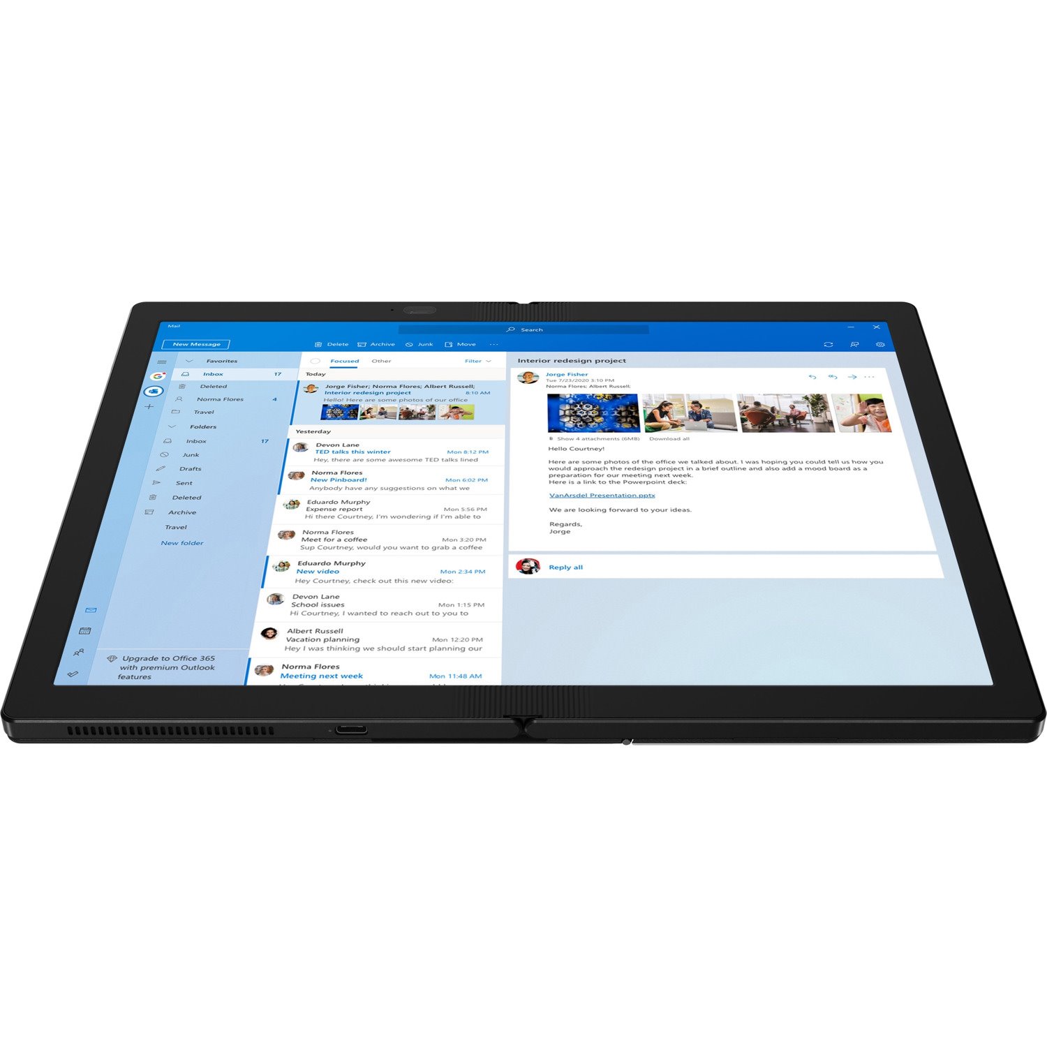 Lenovo ThinkPad X1 Fold 20RK000NAU Tablet - 13.3" QXGA - Intel - 8 GB - 512 GB SSD - Windows 10 Pro 64-bit - Black