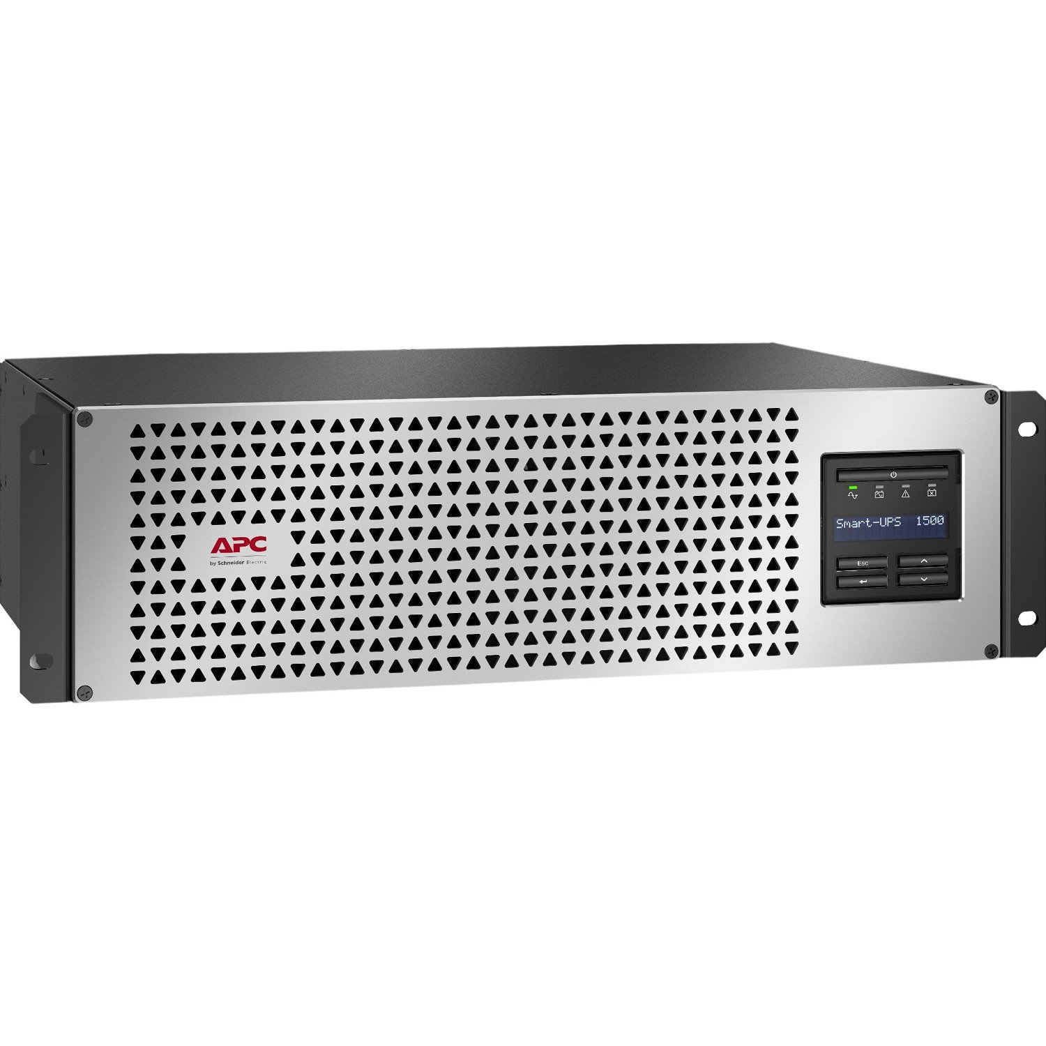 APC Smart-UPS, Line Interactive, 1500VA, Lithium-ion, Rackmount 3U, 120V, 6x NEMA 5-15R outlets, SmartConnect Port+SmartSlot, Short Depth, AVR, LCD