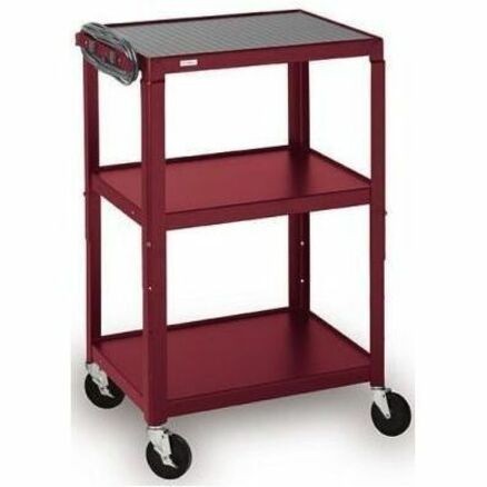 Bretford Adj. Cart W Shelf Power Strip