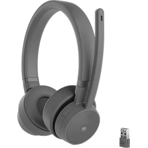 Lenovo Go Wired/Wireless Over-the-head Stereo Headset - Storm Grey