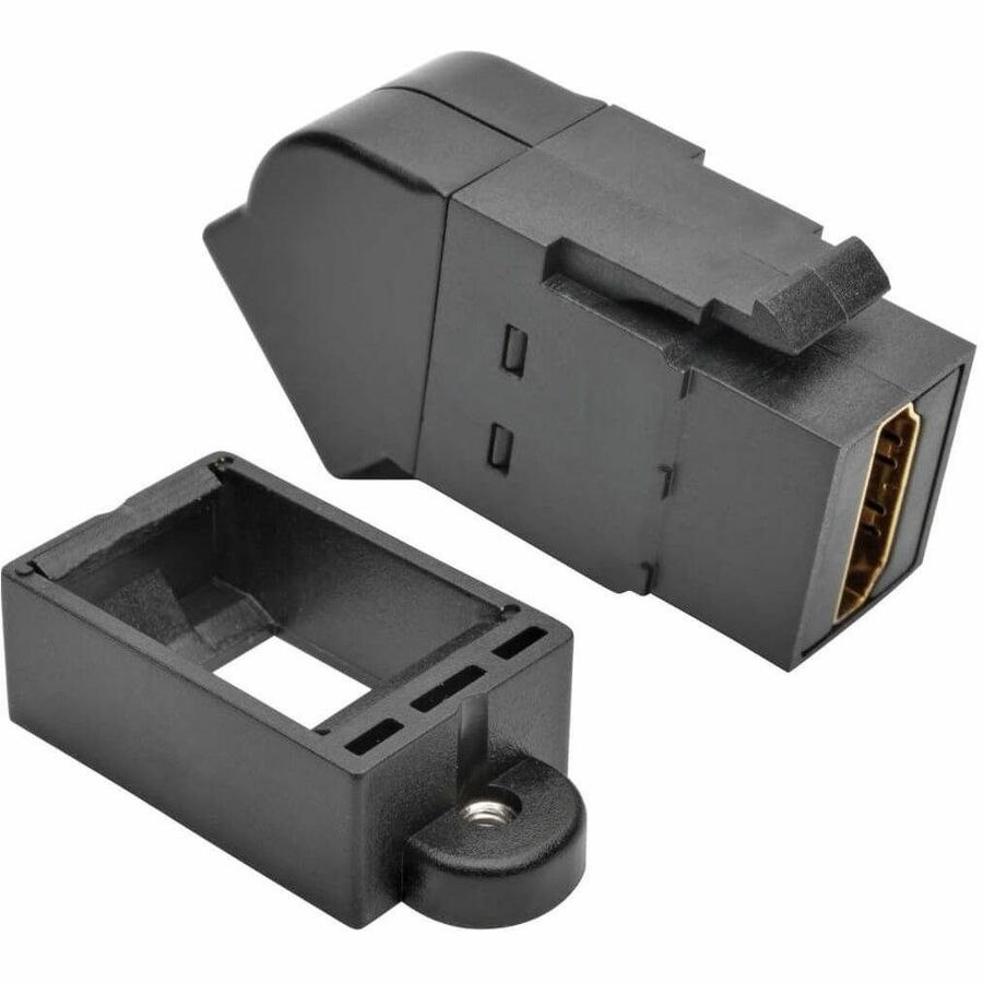 Eaton Tripp Lite Series HDMI All-in-One Keystone/Panel Mount Angled Coupler (F/F), Black