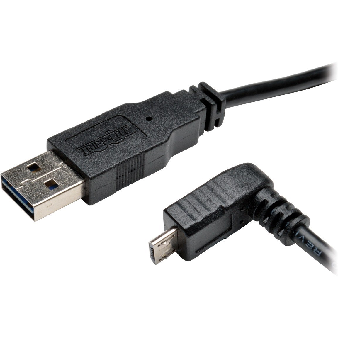 Eaton Tripp Lite Series Universal Reversible USB 2.0 Cable (Reversible A to Down-Angle 5Pin Micro B M/M), 6 ft. (1.83 m)