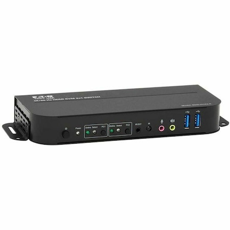 Eaton Tripp Lite Series 2-Port HDMI/USB KVM Switch - 4K 60 Hz, HDR, HDCP 2.2, IR, USB Sharing, USB 3.0 Cables