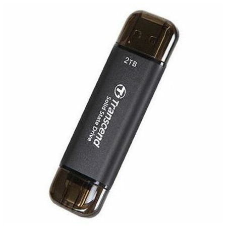 Transcend ESD310 2 TB Portable Solid State Drive - External - Black