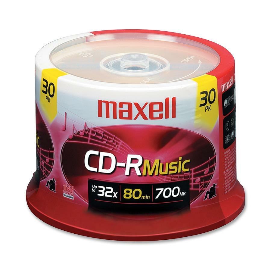 Maxell CD Recordable Media - CD-R - 32x - 700 MB - 30 - Gold