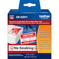 Brother DK2251 - Black/Red on White Continuous Length Paper Labels