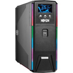 Tripp Lite by Eaton 1500VA 900W 120V Pure Sine Wave Gaming UPS Battery Backup - LCD, AVR, RGB LEDs, USB Charging, Power Saving