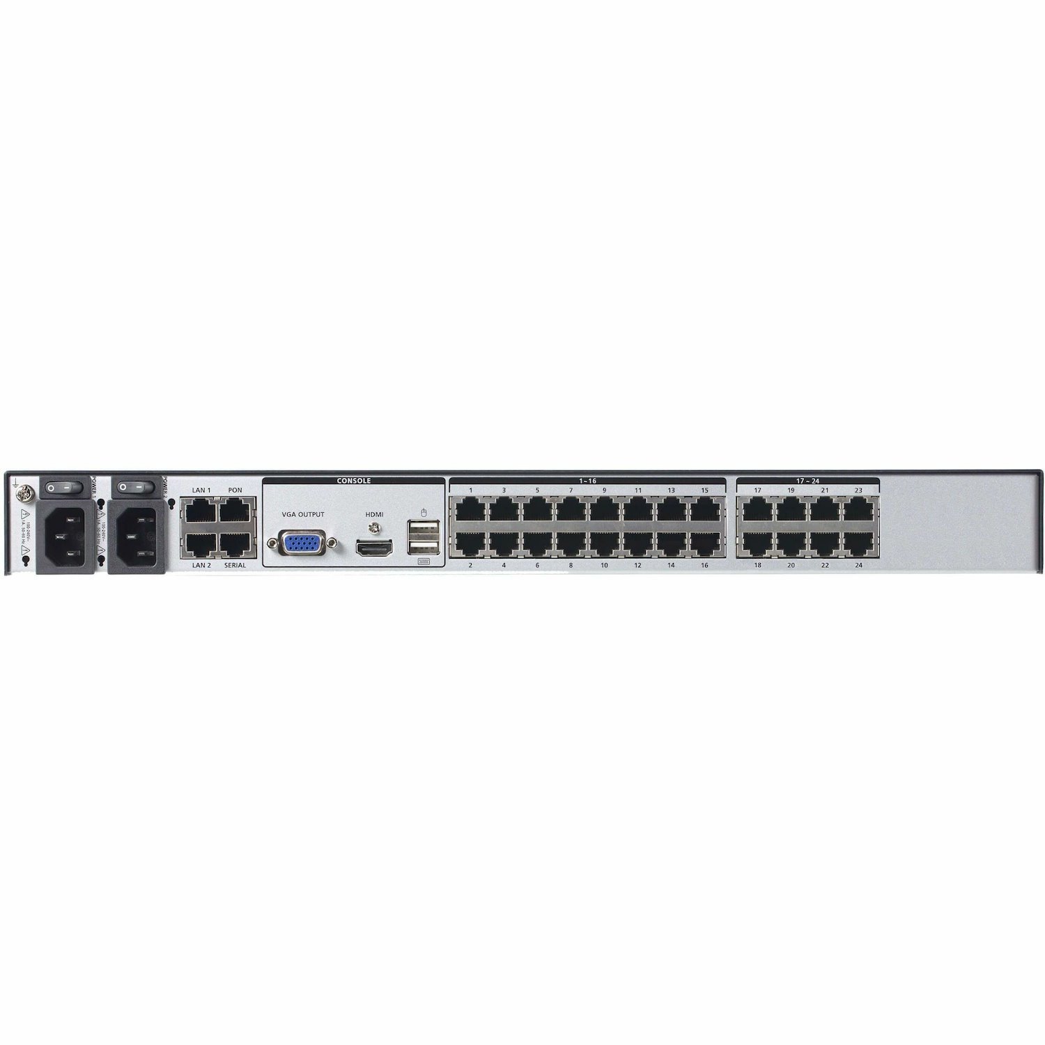 ATEN 1-Local/4-Remote Shared Access 24-Port Multi-Interface Cat 5 KVM over IP Switch