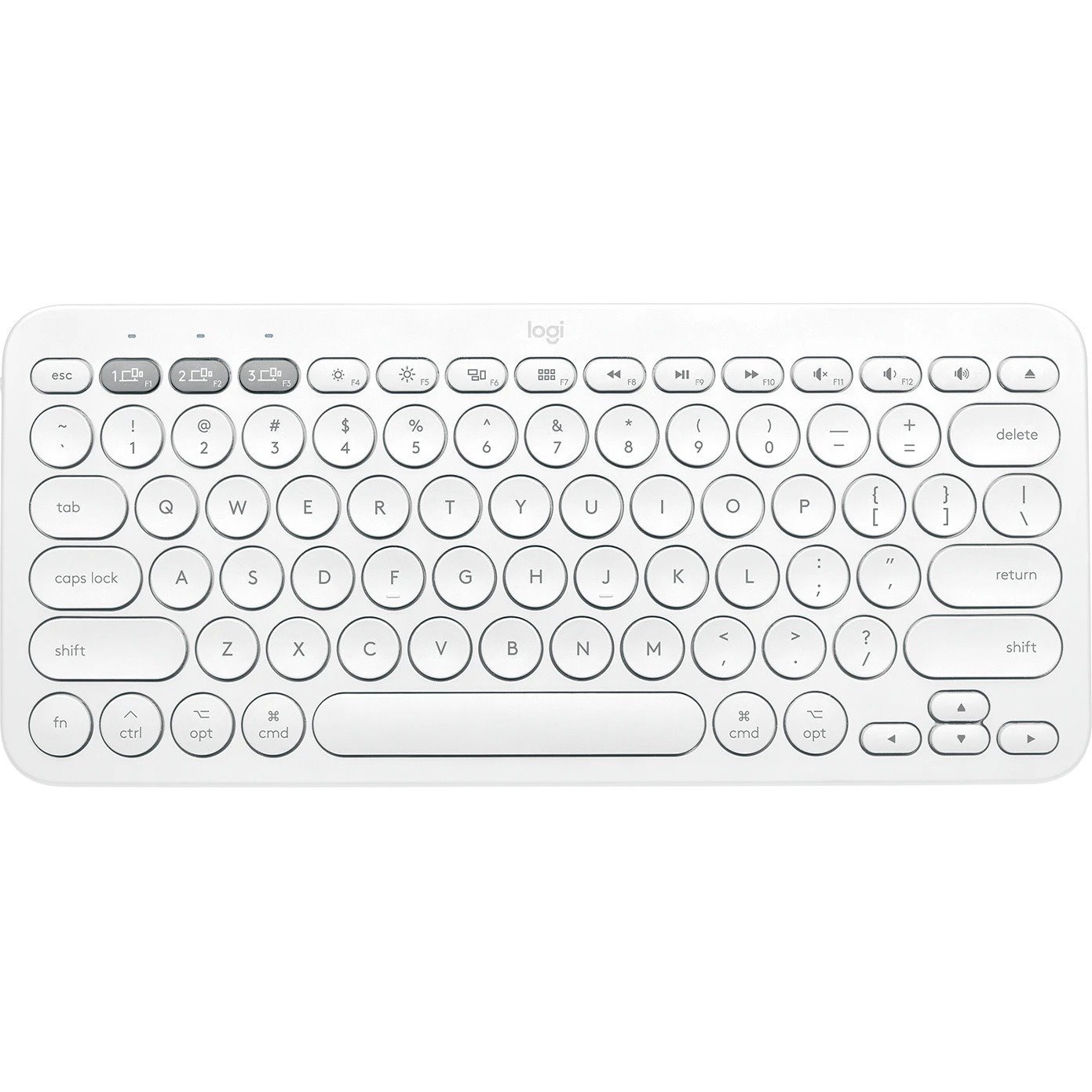 Logitech K380 Keyboard - Wireless Connectivity - Off White