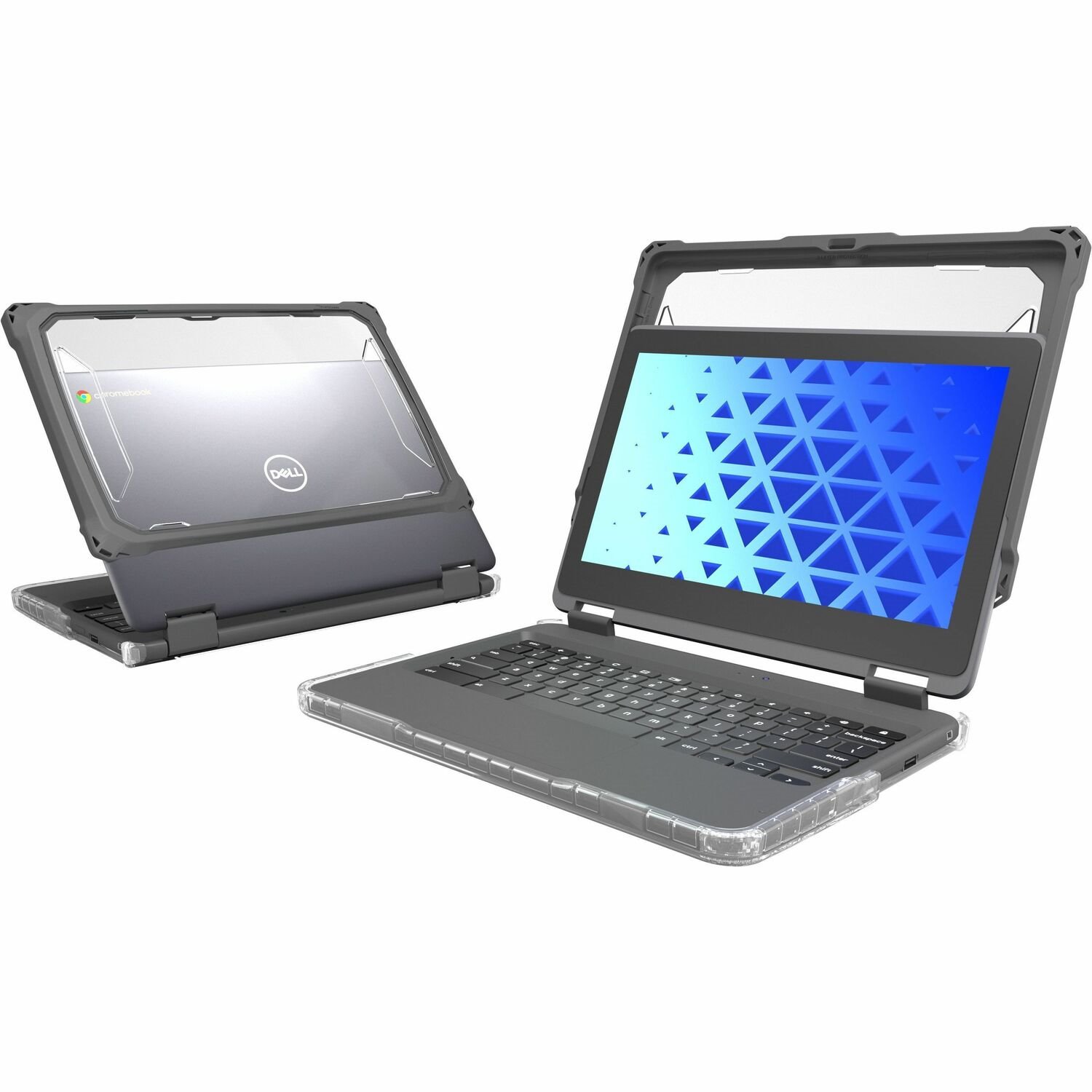 MAXCases Extreme Shell-FL for Dell 3100/3110/3120 Chromebook 2:1 Convertible 11.6" (Grey)