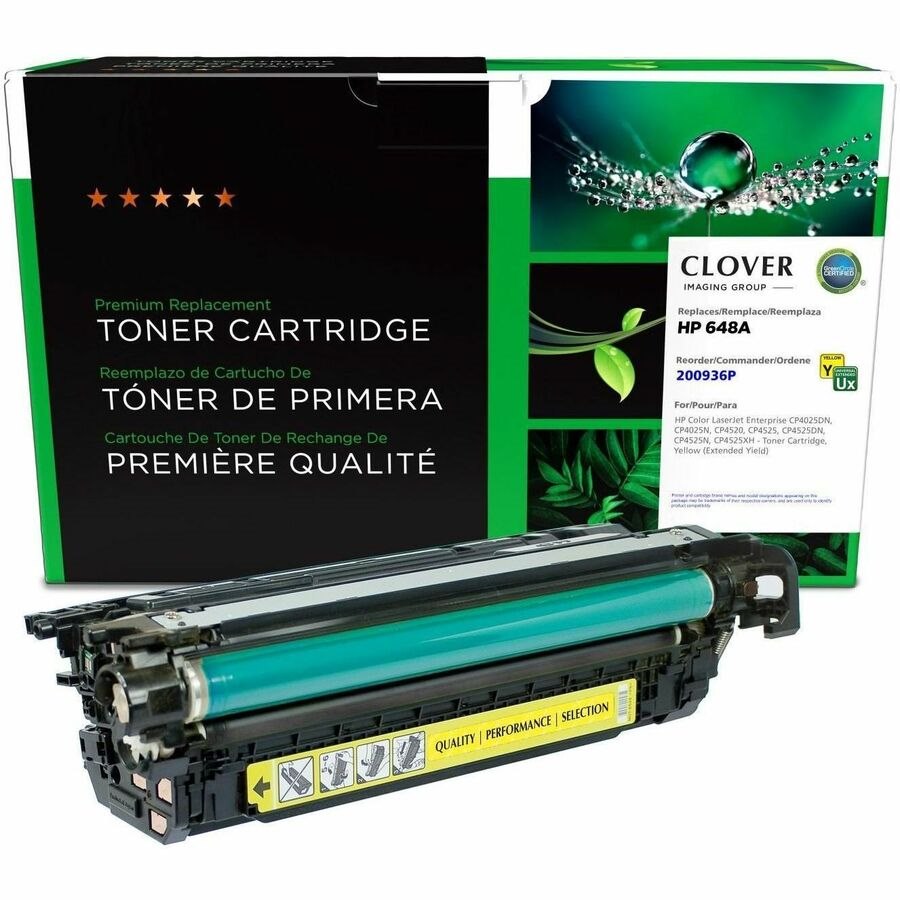 Clover Imaging Remanufactured Extended Yield Yellow Toner Cartridge for HP CE262A