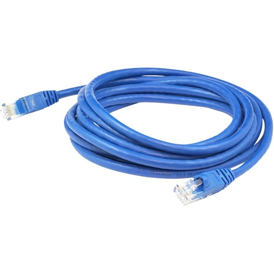 AddOn 1ft Blue CAT 6A Slim PVC Ethernet Cable Snagless Clear-Claw RJ-45 M/M