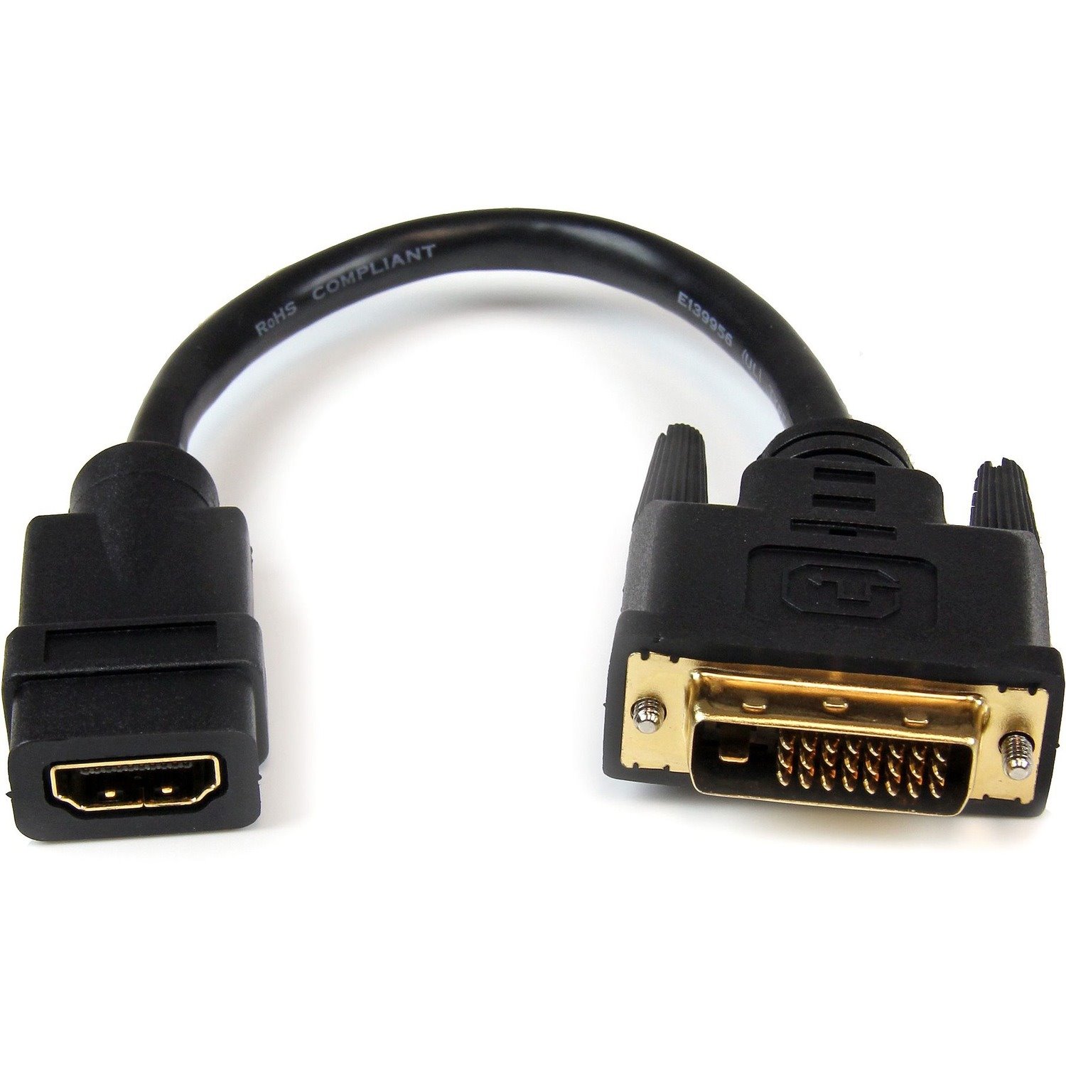 StarTech.com 8in HDMIÃ‚&reg; to DVI-D Video Cable Adapter - HDMI Female to DVI Male