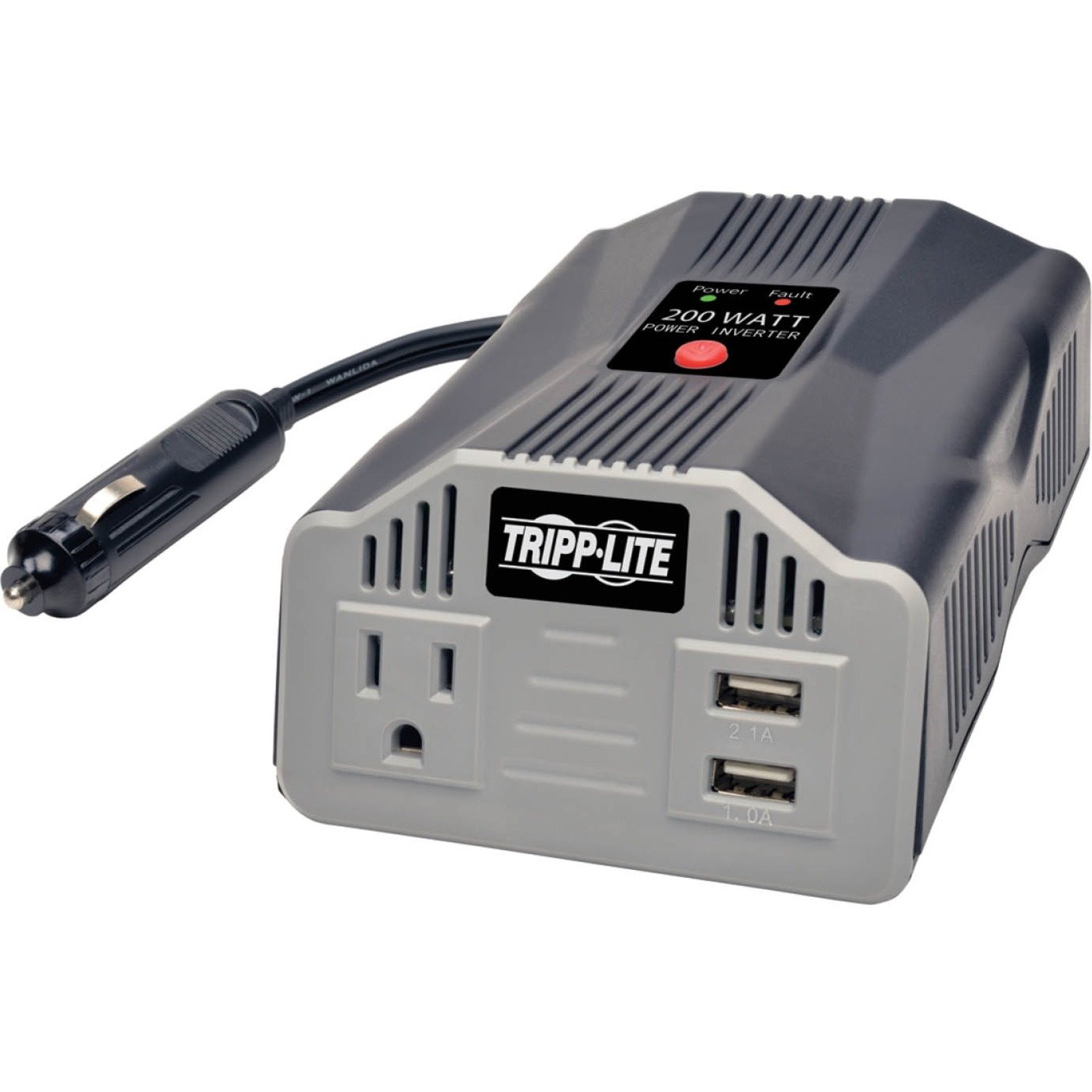 Eaton Tripp Lite Series 200W PowerVerter Ultra-Compact Car Inverter with Outlet and 2 USB Charging Ports