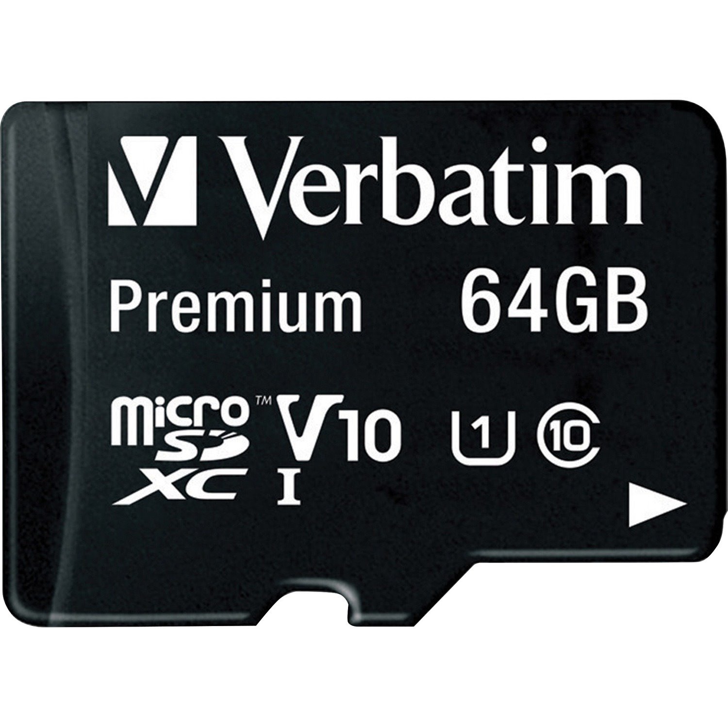 Verbatim 64 GB Class 10/UHS-I (U1) V10 microSDXC - 1 Each - TAA Compliant