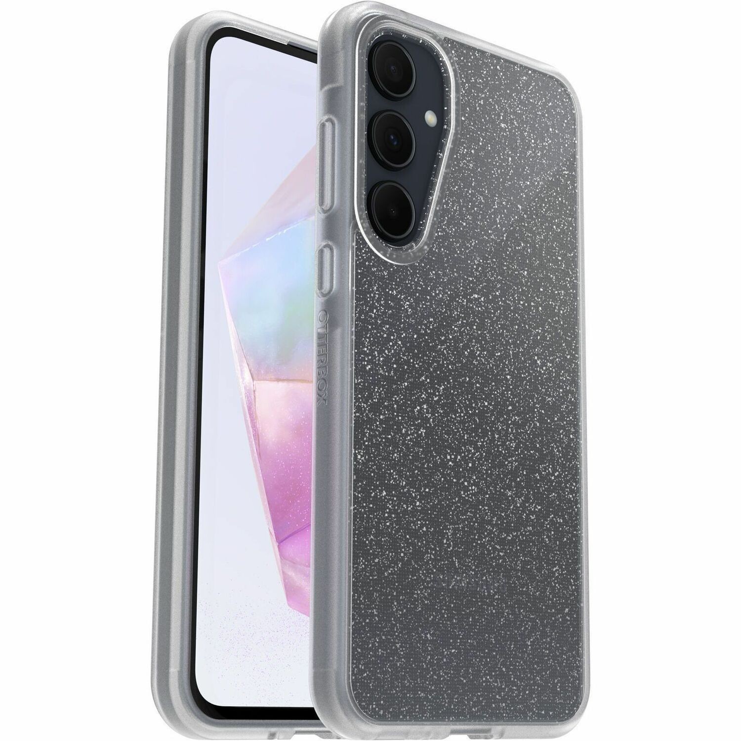 OtterBox React Case for Samsung Galaxy A35 5G Smartphone - Stardust (Clear Glitter)