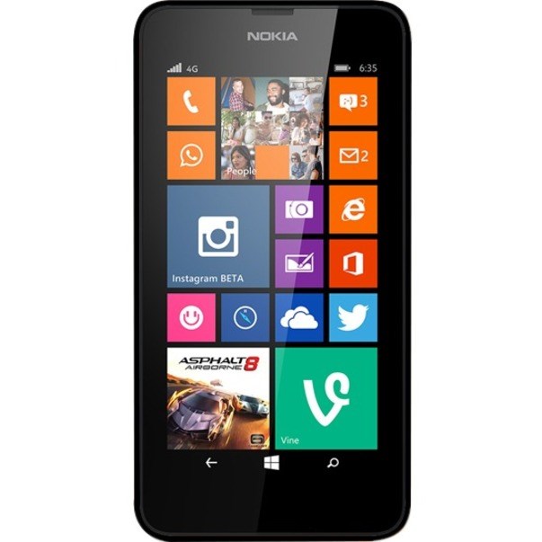 Nokia Lumia 635 8 GB Smartphone - 11.4 cm (4.5") LCD 480 x 854 - 512 MB RAM - Windows 8.1 - 4G - Black