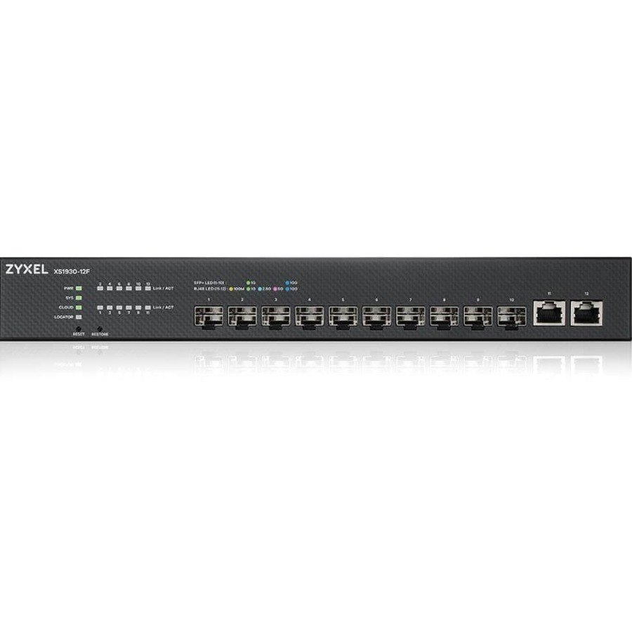 ZYXEL XS1930-12F 10-Port 10G SFP+ L3 Smart Nebula Cloud Managed Switch with 2 10G Ethernet Ports