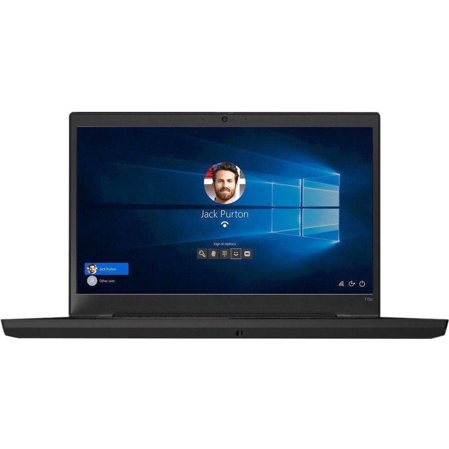 Lenovo ThinkPad T15p Gen 1 20TN000JCA 15.6" Notebook - Full HD - Intel Core i5 10th Gen i5-10400H - vPro Technology - 16 GB - 256 GB SSD - French Keyboard - Glossy Black