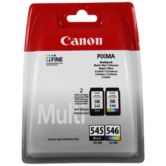 Canon PG-545/CL-546 Original Inkjet Ink Cartridge - Multi-pack - Black, Colour - 2 Pack