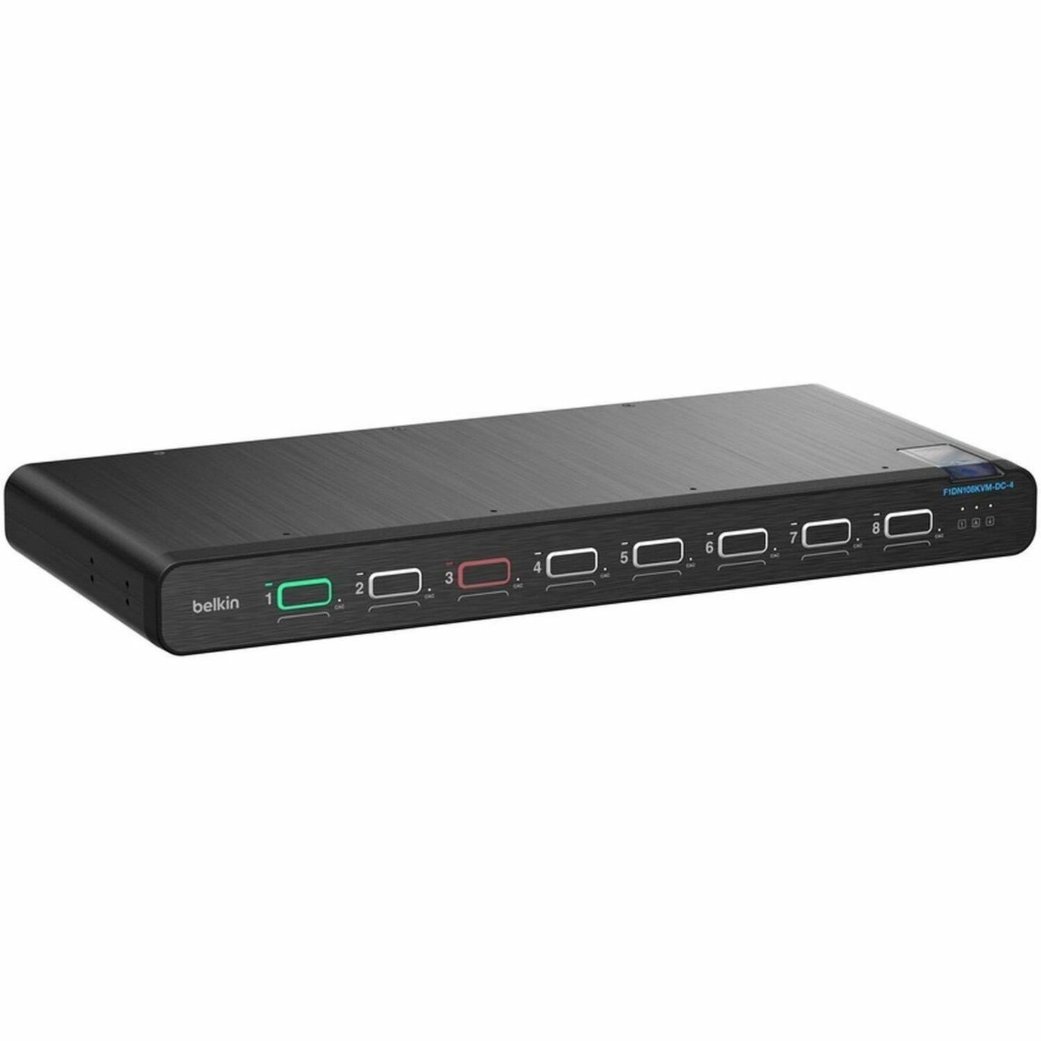 Belkin Universal DisplayPort Secure KVM, 8-Port Single Head with CAC