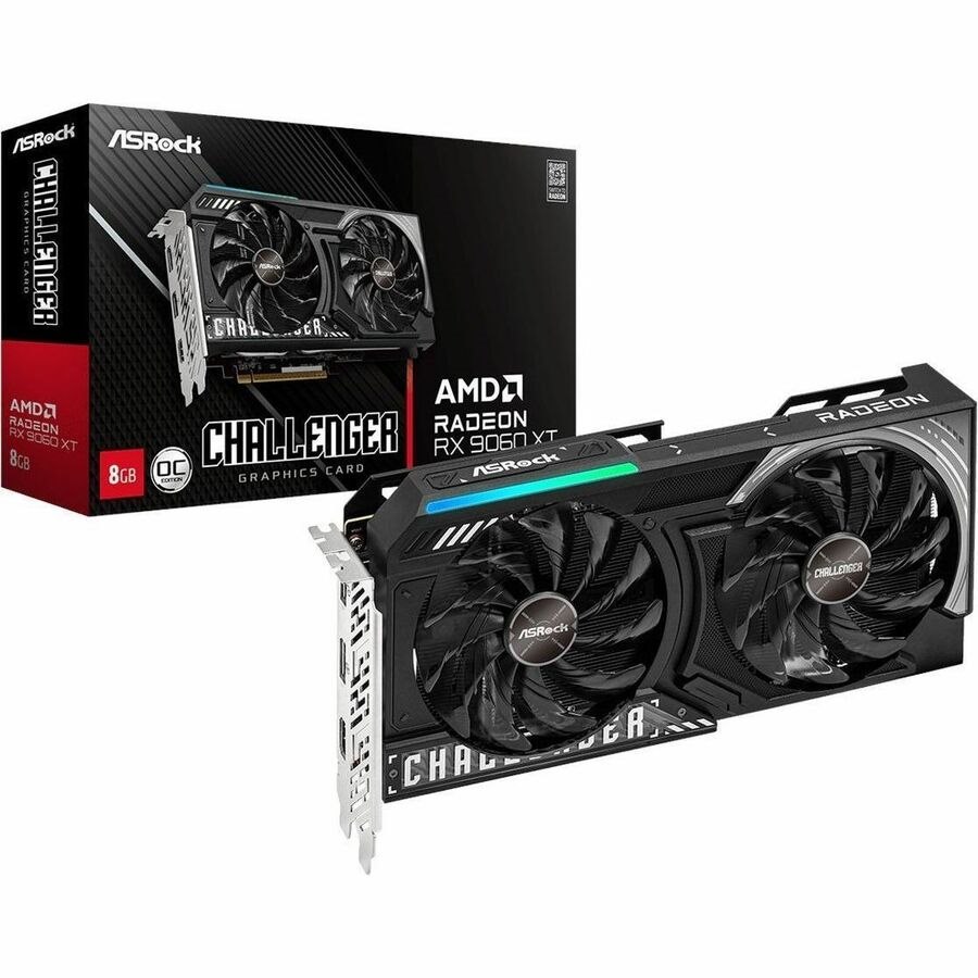 ASRock AMD Radeon RX 9060 XT Graphic Card - 8 GB GDDR6