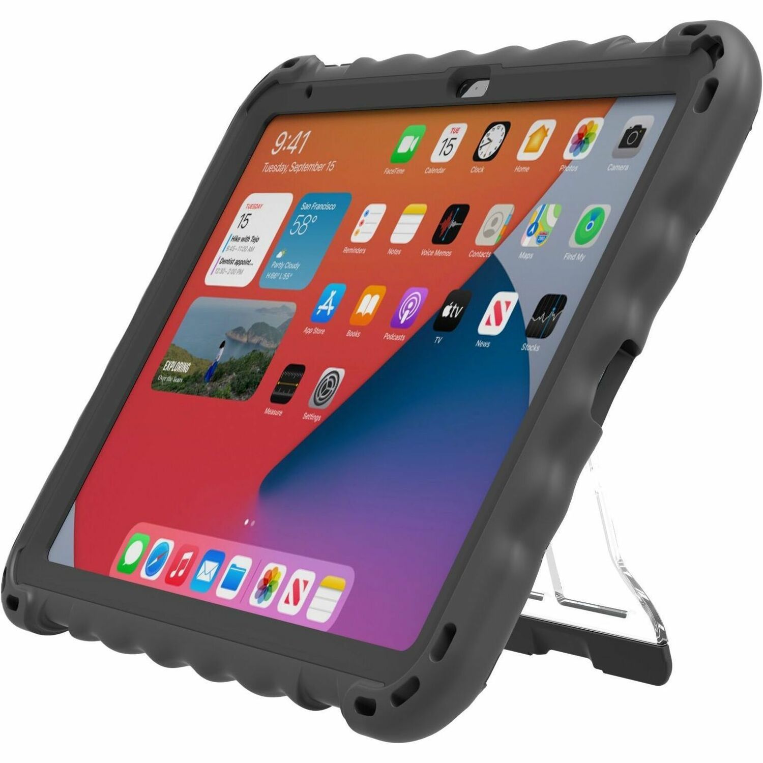 InfoCase Rugged Snap-On Rugged Case for Apple iPad (10th Generation) Tablet - Clear