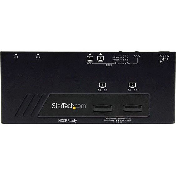 StarTech.com 2X2 HDMI Matrix Switch w/ Automatic and Priority Switching &acirc;&euro;" 1080p