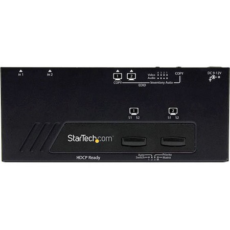 StarTech.com 2X2 HDMI Matrix Switch w/ Automatic and Priority Switching â€" 1080p