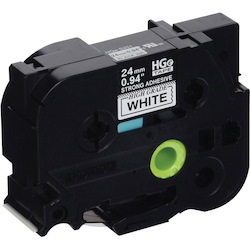 Brother HGES2515PK Black on White Extra-Strength Adhesive Label Tape