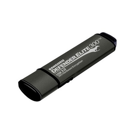 Kanguru Defender Elite300™ FIPS 140-2 Certified, AES XTS 256-Bit Hardware Encrypted USB 3 Secure Flash Drive with Physical Write Protect Switch, 16G