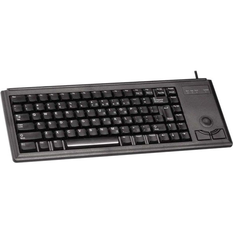 CHERRY Compact G84-4400 Tastatur - Kabel Konnektivität - PS/2 Schnittstelle - Trackball - Französisch - AZERTY Layout - Schwarz