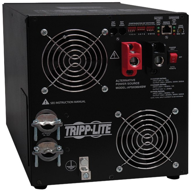 Eaton Tripp Lite Series 3000W APS X Series 24VDC 230V Inverter/Charger with Pure Sine-Wave Output, Hardwired