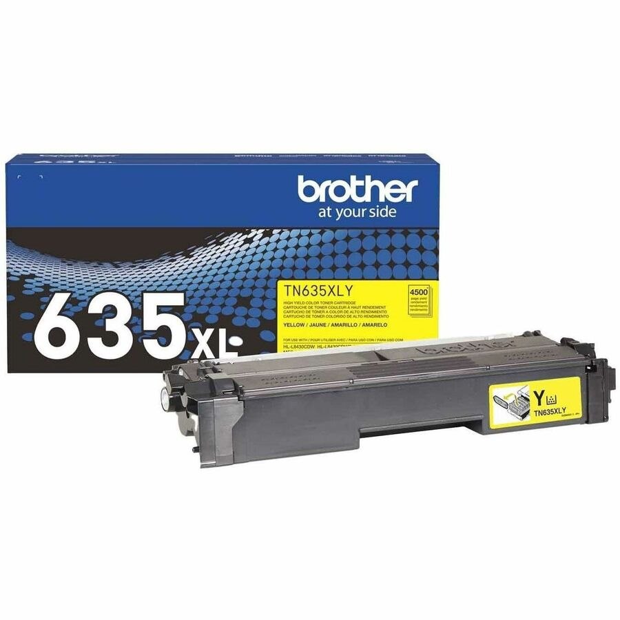 Brother TN635XLY Original High Yield Laser Toner Cartridge - Yellow Pack
