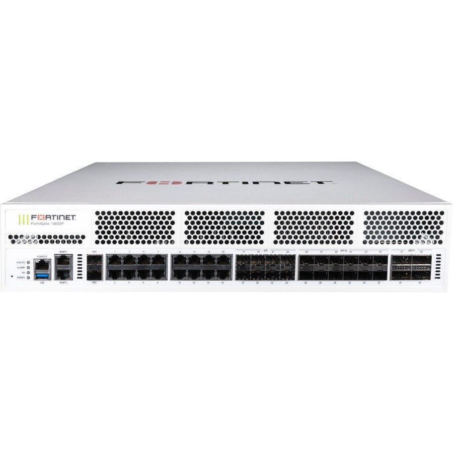 Fortinet FortiGate FG-1801F-DC Network Security/Firewall Appliance - 1 Year FortiCare Premium and FortiGuard Enterprise Protection