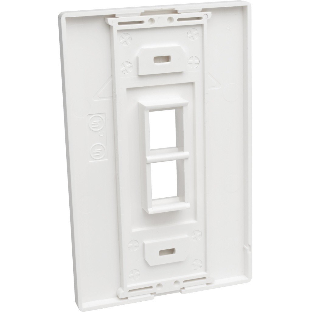 Eaton Tripp Lite Series 2-Port Keystone Single-Gang Faceplate, White, TAA