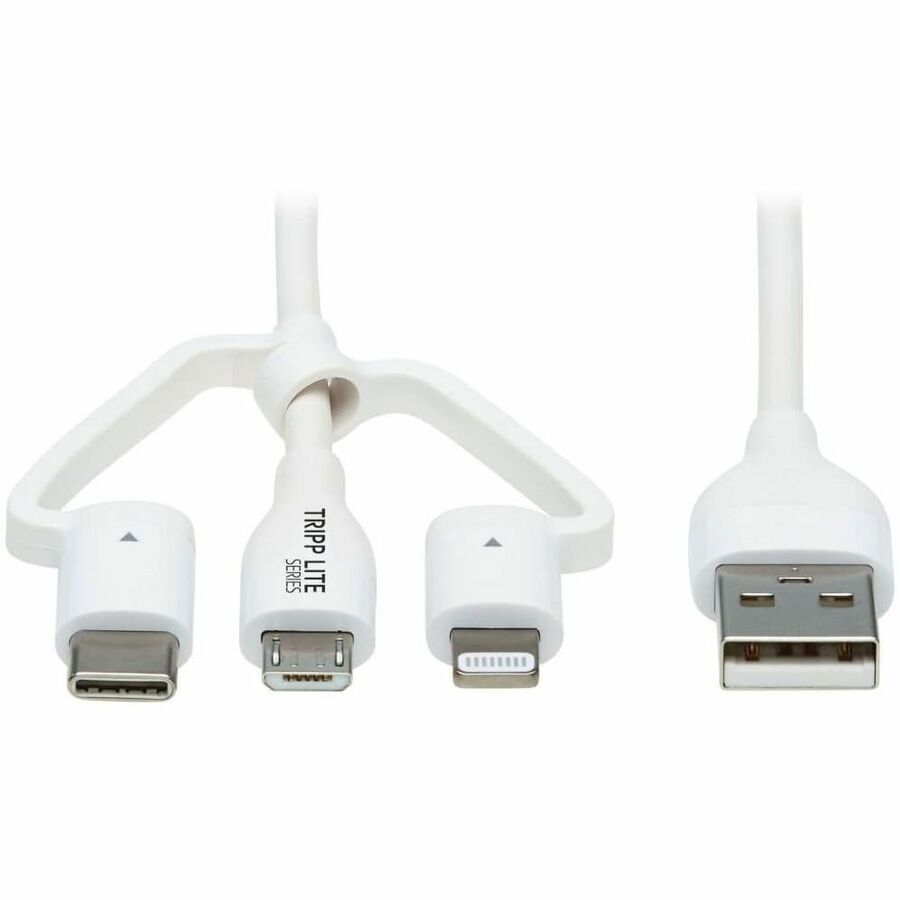 Tripp Lite series Safe-IT M101AB-004-LMCW 1.20 m Lightning/Micro-USB/USB/USB-C Data Transfer Cable