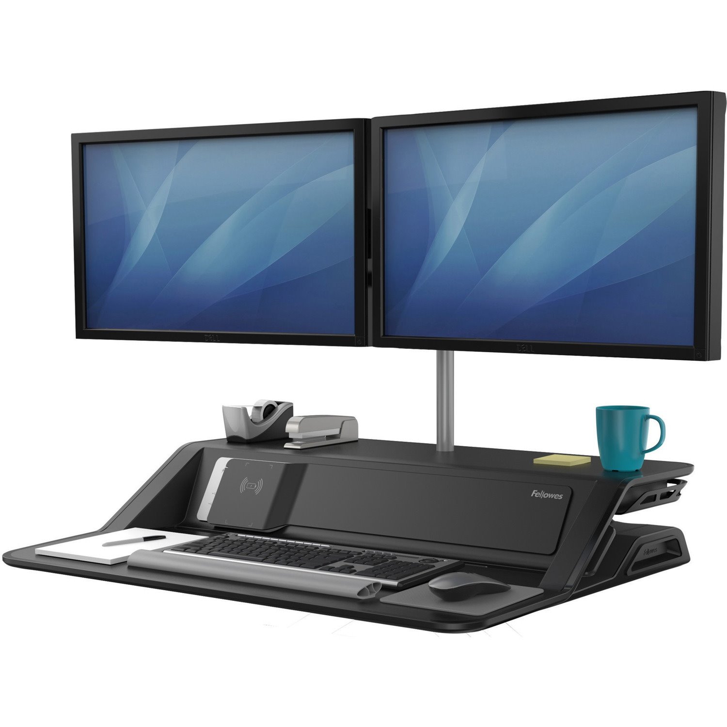 Fellowes Lotus&trade; DX Sit-Stand Workstation - Black