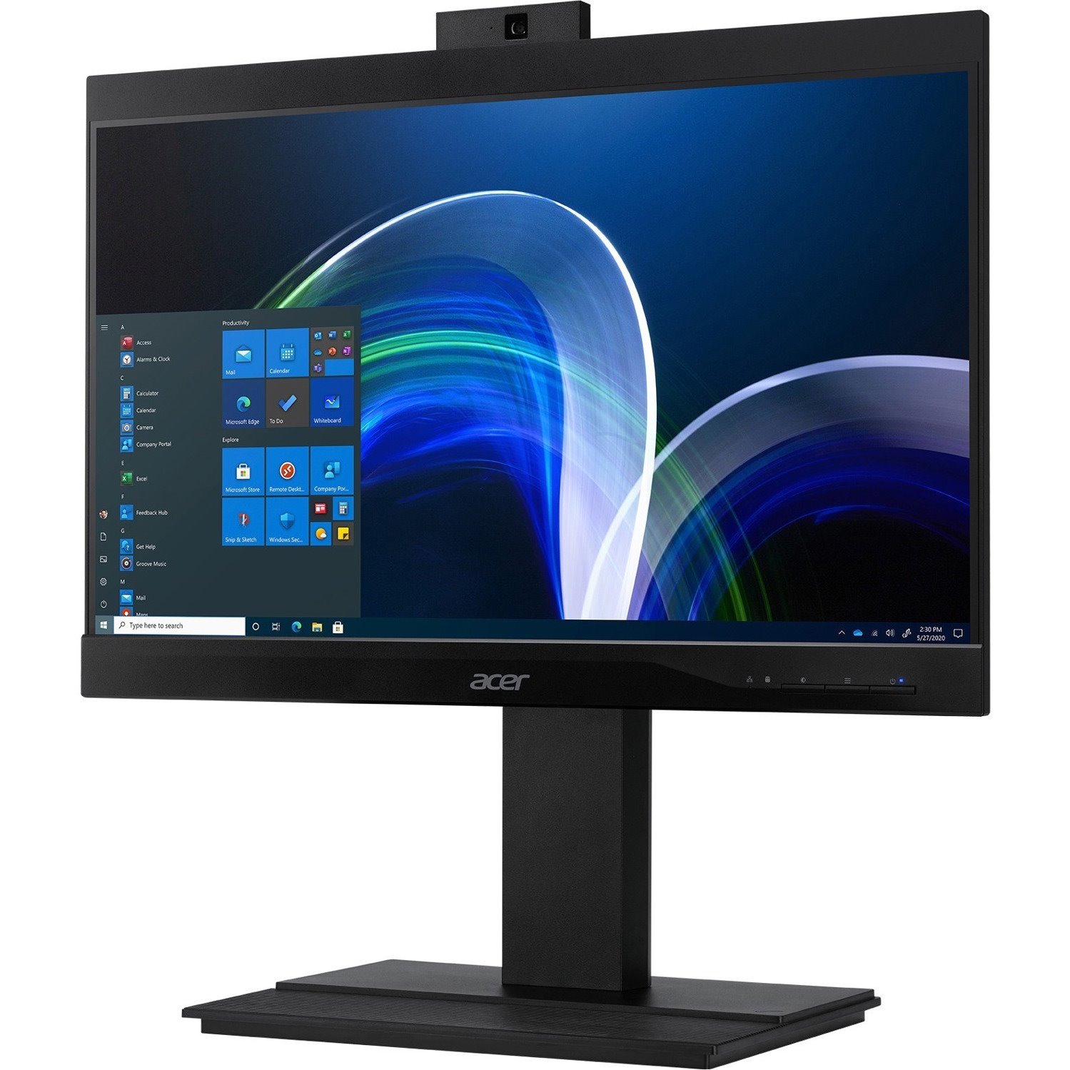 Acer Veriton Z4880G Z4880G-I71170S1 All-in-One Computer - Intel Core i7 11th Gen i7-11700 - 16 GB - 512 GB SSD - 23.8" Full HD - Desktop - Black