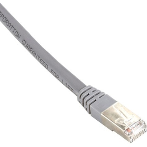 Black Box Cat6 400-MHz, Shielded, Solid Backbone Cable (FTP), Plenum, Gray, 7-ft. (2.1-m)